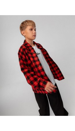 Рубашка 38-30МU; черный (красный)