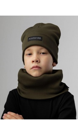 Комплект (шапка, снуд) 13-176MU; хаки