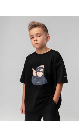 Футболка 4-460MU; черный (графит)