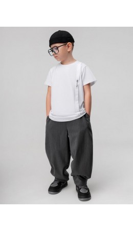 Брюки 6-638MU; серый (белый)