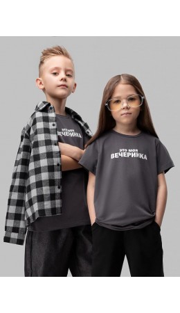 Футболка 4-220MU; темно-серый