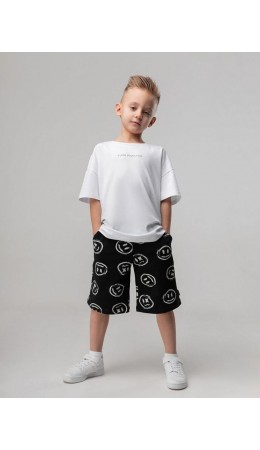 Шорты 8-74МU; черный (белый)