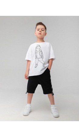 Шорты 8-64МU; черный (белый)