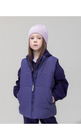 Жилет утеплённый 14-88MU; баклажановый