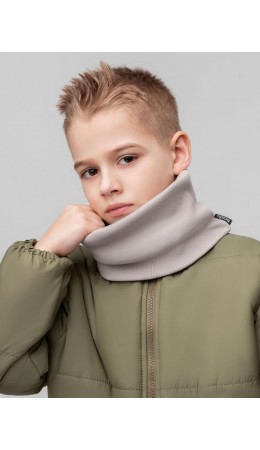 Шарф (Снуд) 12-113M; серо-бежевый