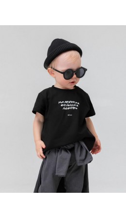 Футболка 'Маленькая большая любовь' 54-35MU; черный