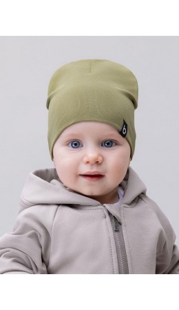 Шапка без отворота для малышей 23-16MU; оливковый