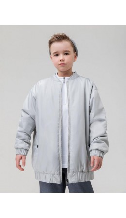 Бомбер оверсайз 49-11МU; светло-серый