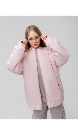 Бомбер оверсайз 49-11МU; светло-розовый