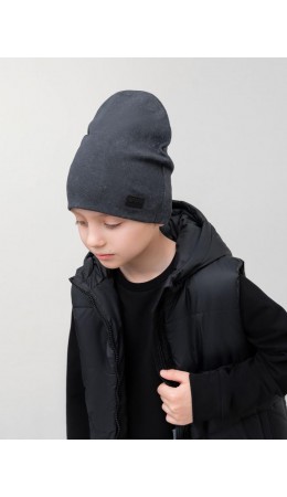 Шапка без отворота 10-422MU; графит (черный)