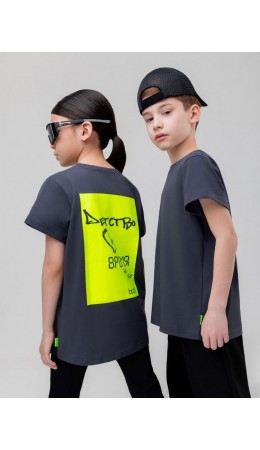 Футболка 'Детство' 4-430MU; темно-серый