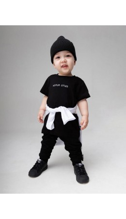 Брюки - джоггеры 22-11MU; черный