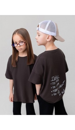 Футболка 'План' 4-411MU; коричневый