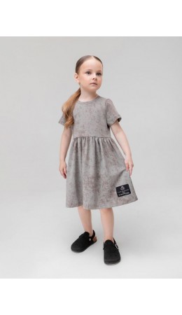 Платье с коротким рукавом 18-188MD; бежевый