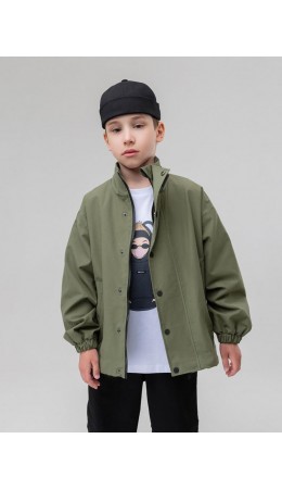 Ветровка с воротником стойкой 32-92MU; оливковый