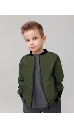 Бомбер на молнии 32-45U; темно-зеленый