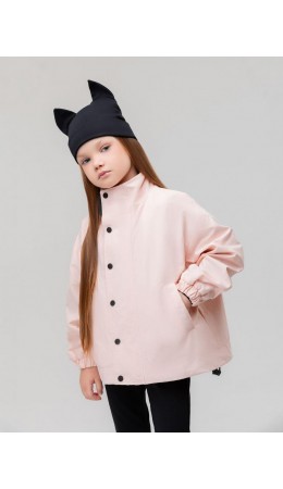 Ветровка с воротником стойкой 32-92MU; пудровый