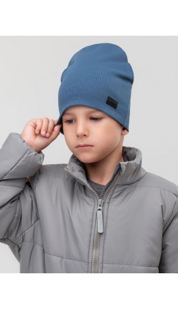 Шапка в рубчик 10-312MU; деним