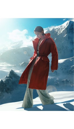 Пальто женское Красный