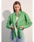 Рубашка женская Зеленый/Белый