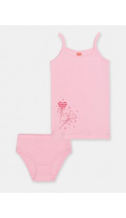 Комплект для девочки (майка, трусы) Розовый