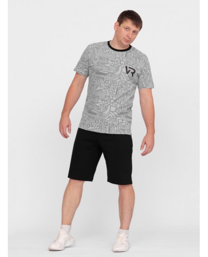 Комплект мужской (футболка, шорты) Св.серый меланж