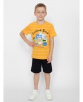 Комплект для мальчика (футболка, шорты) Оранжевый