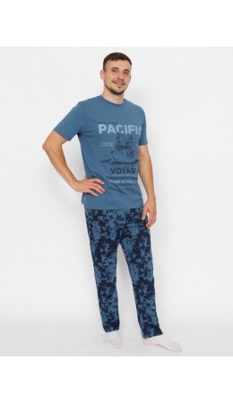Комплект мужской (футболка, брюки) Синий