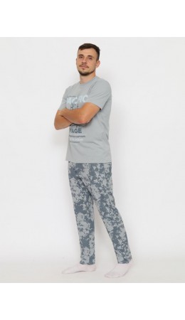 Комплект мужской (футболка, брюки) Серый