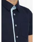 Рубашка для мальчика Т.синий