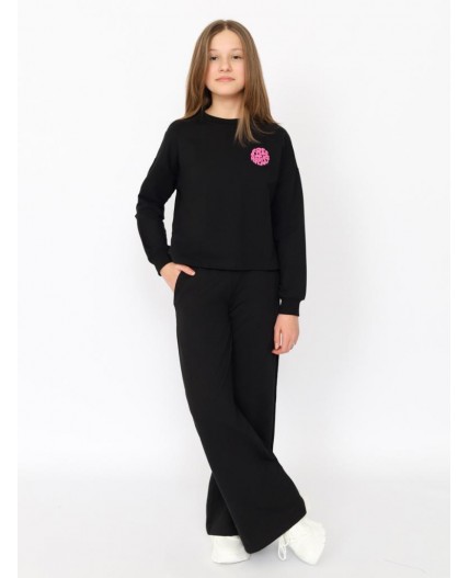 Комплект для девочки (джемпер, брюки) Черный