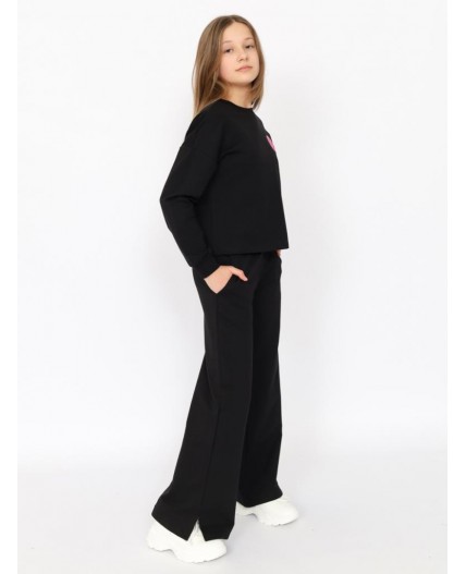 Комплект для девочки (джемпер, брюки) Черный