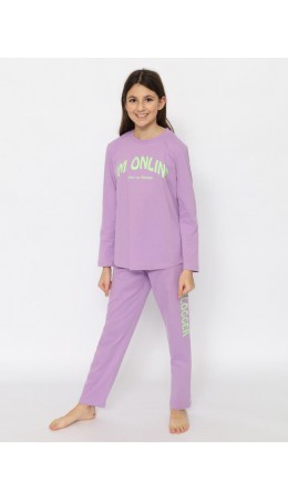 Пижама для девочки (джемпер, брюки) Лаванда