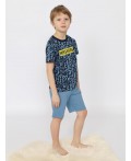 Пижама для мальчика (футболка, шорты) Синий