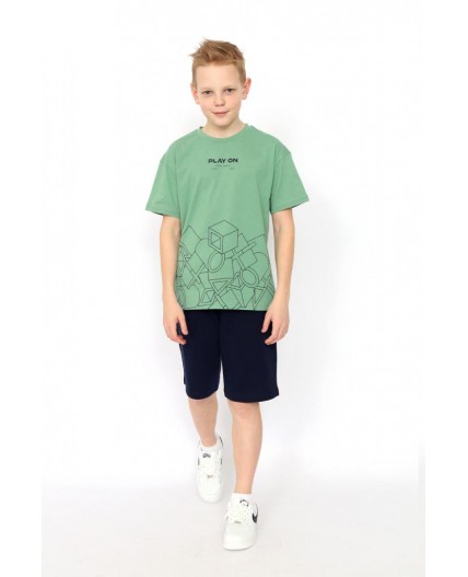 Комплект для мальчика (футболка, шорты) Зеленый