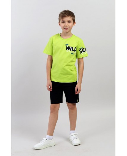 Комплект для мальчика (футболка, шорты) Лайм