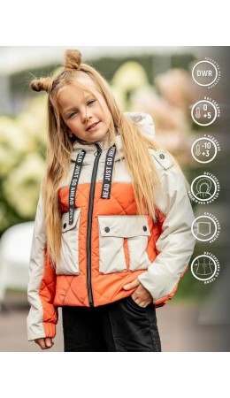 518-23в Куртка для девочки  'Софи' оранжевый