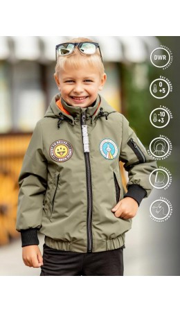 537-23в Куртка-бомбер для мальчика 'Нил' хаки