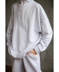 023_БПО Анорак (пуловер) светло-серый меланж