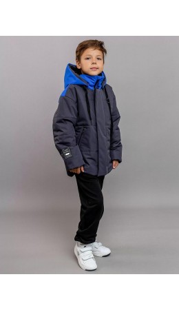 660-24в Куртка для мальчика 'Бази' графит