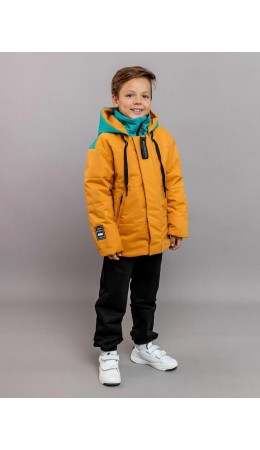 660-24в Куртка для мальчика 'Бази' горчица