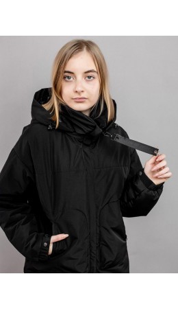 629-24в Куртка для девочки 'Эффи' черный