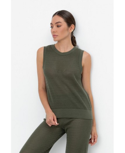 ЕВ 30153/хаки блуза-топ
