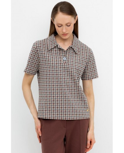 ЕВТ 3242/тем.бежевый,гусиная лапка фуфайка