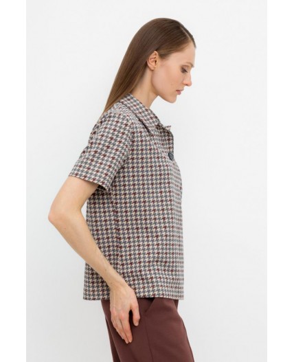 ЕВТ 3242/тем.бежевый,гусиная лапка фуфайка