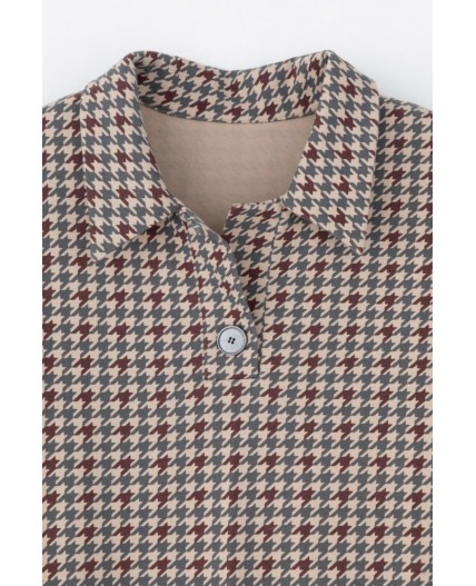 ЕВТ 3242/тем.бежевый,гусиная лапка фуфайка