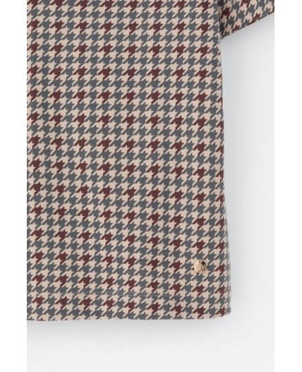 ЕВТ 3242/тем.бежевый,гусиная лапка фуфайка