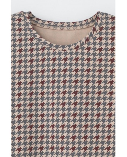 ЕВТ 3231/тем.бежевый,гусиная лапка фуфайка