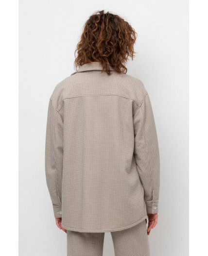 ЕВТ 3254/светлый беж,гусиная лапка рубашка