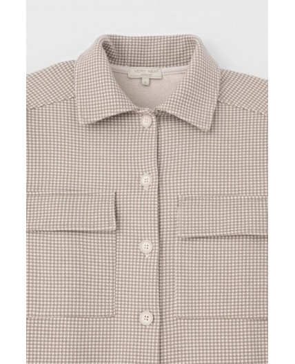 ЕВТ 3254/светлый беж,гусиная лапка рубашка